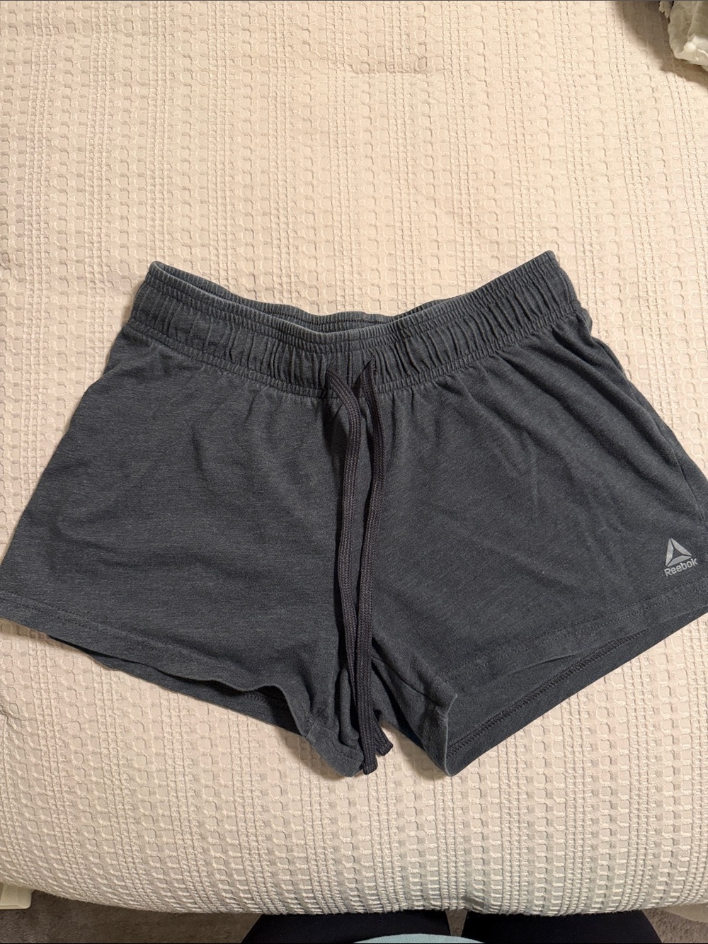 Reebok Women's Charcoal Athletic Drawstring Shorts